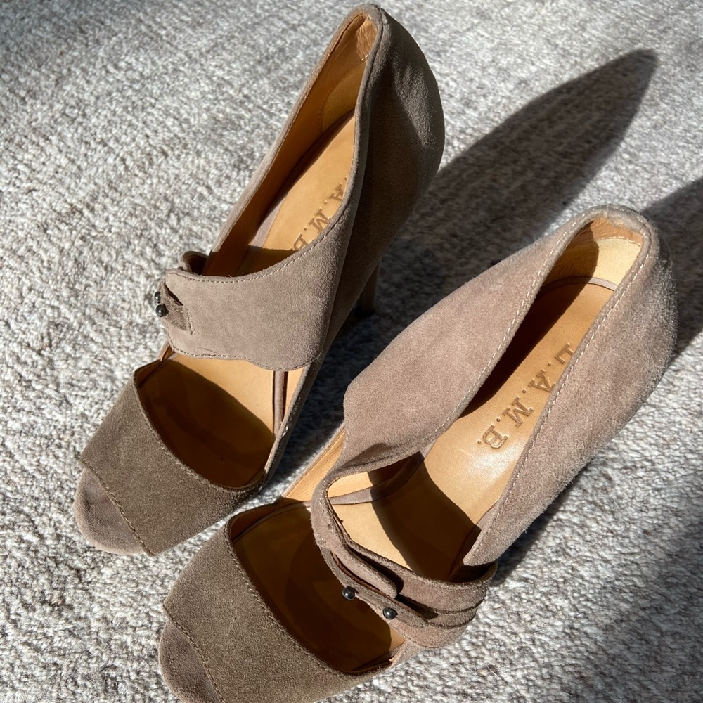 LAMB suede heels